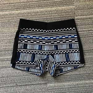 Patterned J Crew blue shorts